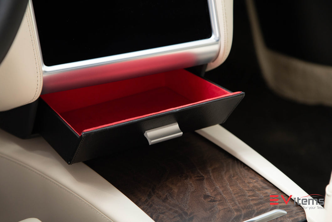 Premium Vegan Tesla Model S & X Cubby Drawer